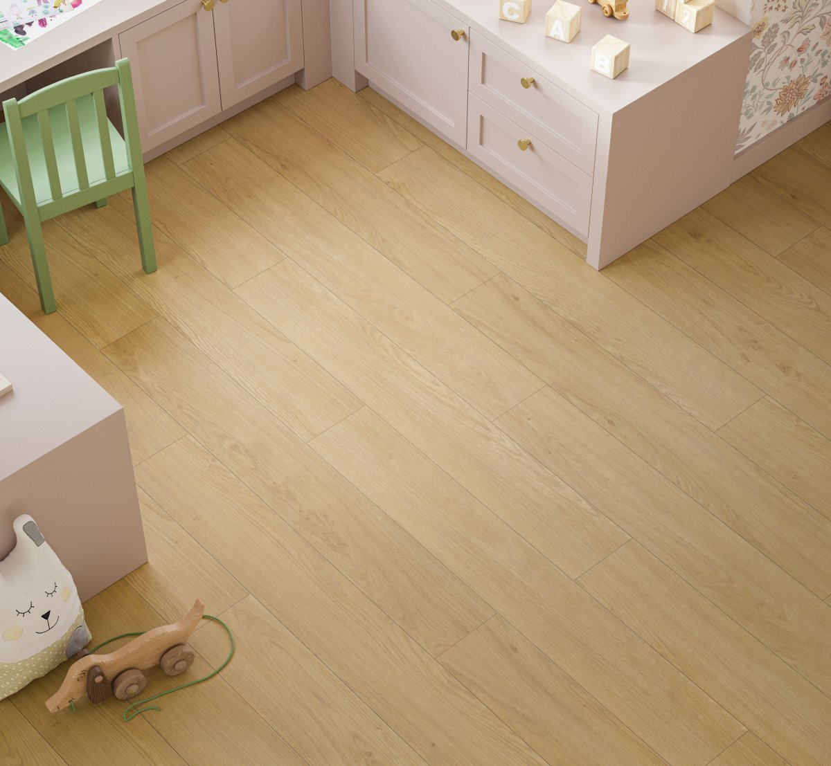 Ламинат Parador Classic 1050V Дуб Монблан натуральный Mont Blanc natural 1748724 1285×194×8 фото в интерьере